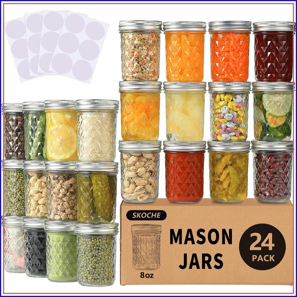 Mason Jar 8Oz - عبوة من 24 برطمان ماسون سعة