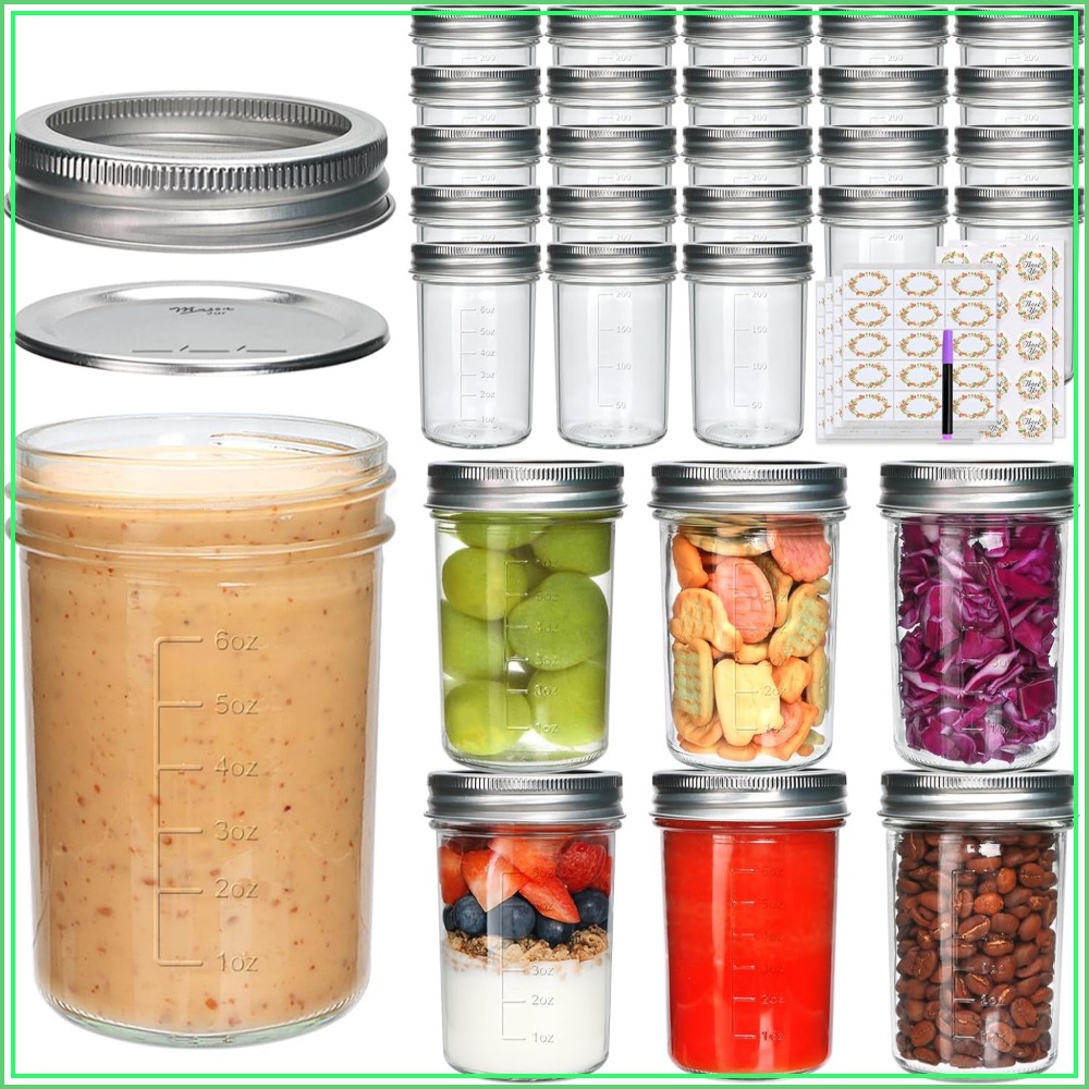 Mason Jar 8Oz - 30 قطعة من برطمانات ماسون سعة