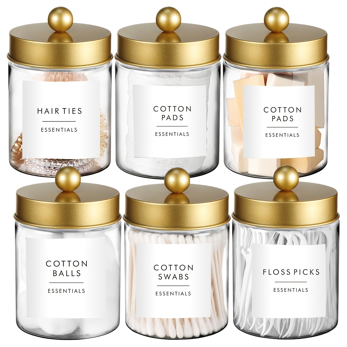 Mason Jar 8Oz - حامل موزع أعواد القطن - عبوات