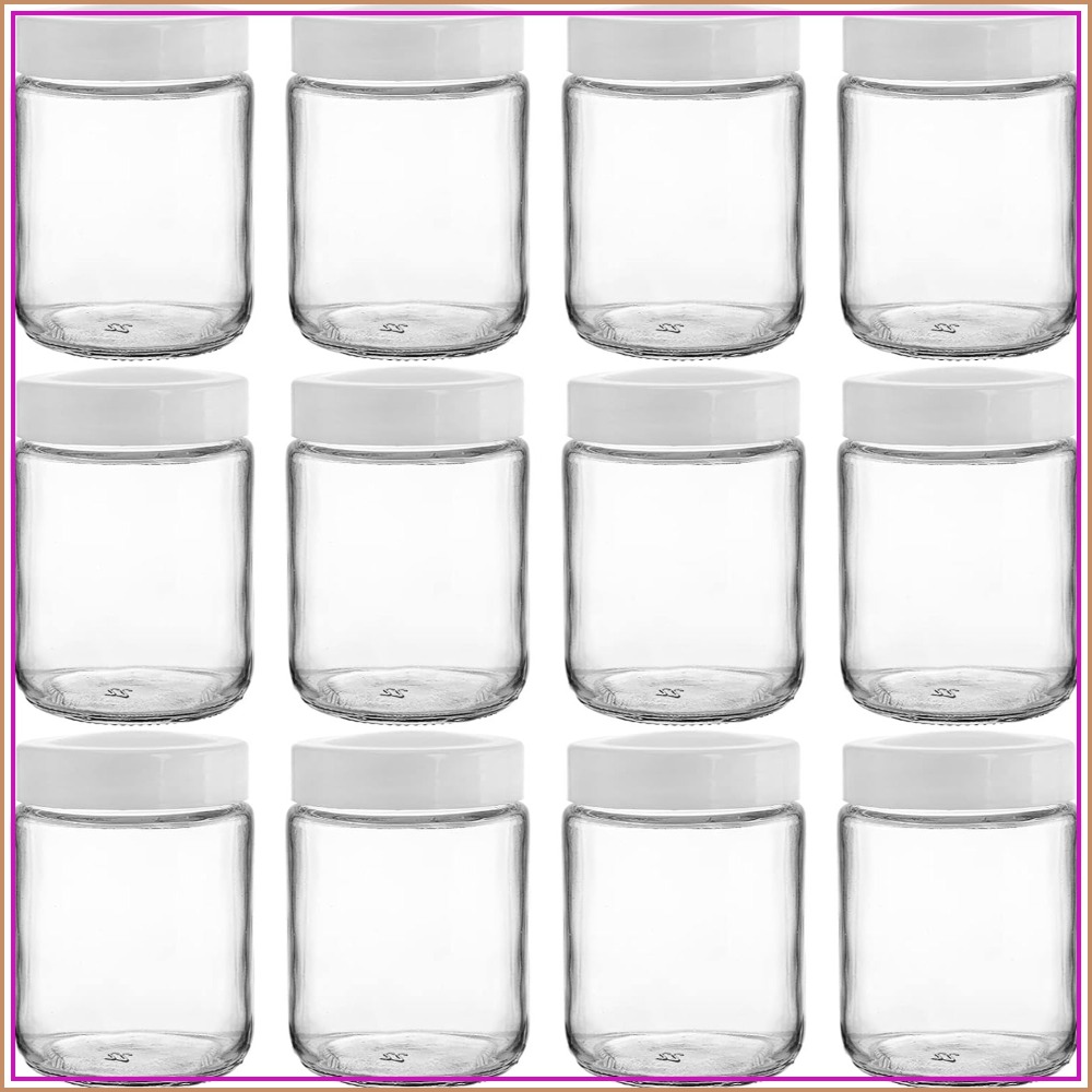 Mason Jar 8Oz - 12 عبوة من برطمانات ماسون الزجاجية