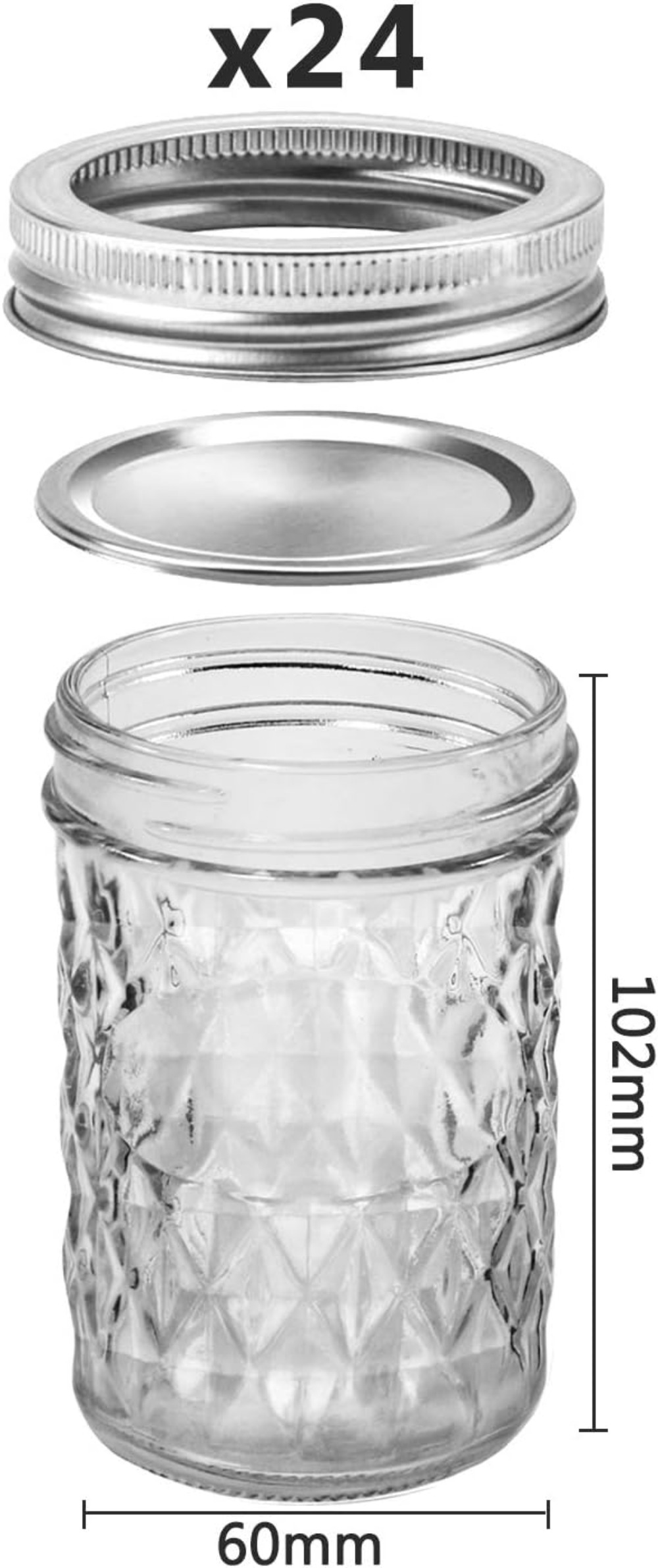 عبوة من 24 برطمان ماسون سعة 8  - مراجعة Mason Jar 8Oz وسعره