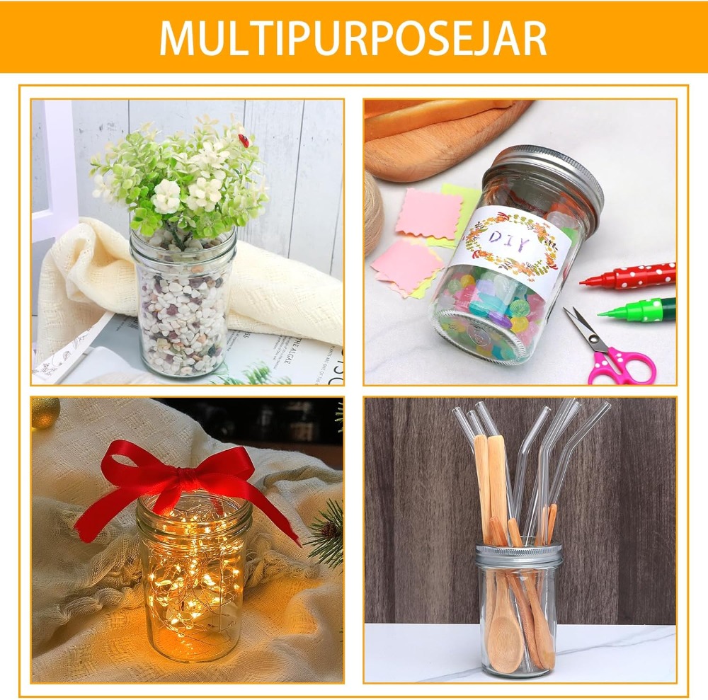 30 قطعة من برطمانات ماسون سعة  - مراجعة Mason Jar 8Oz وسعره