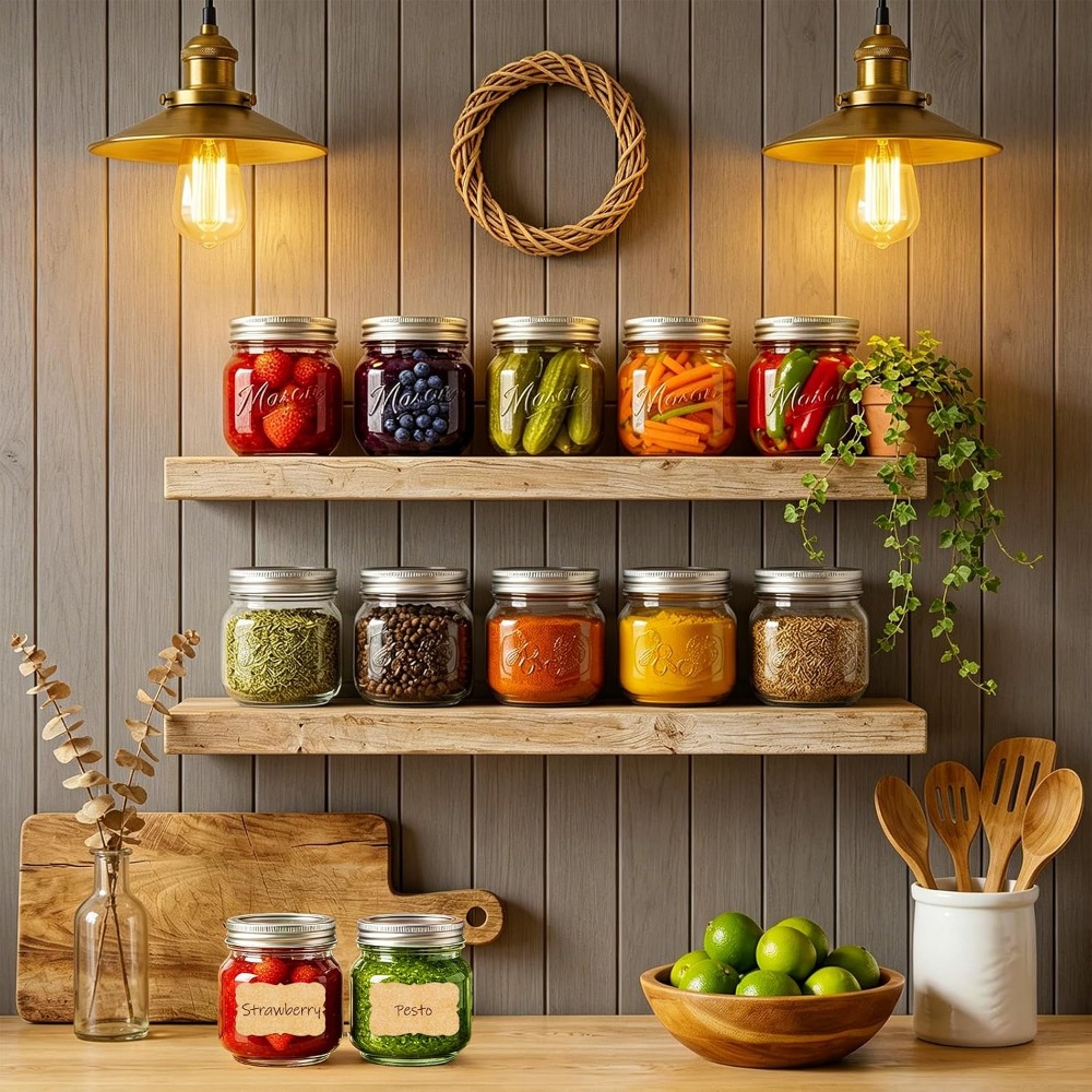 برطمانات ماسون سعة 8 أونصة مع  - مراجعة Mason Jar 8Oz وسعره