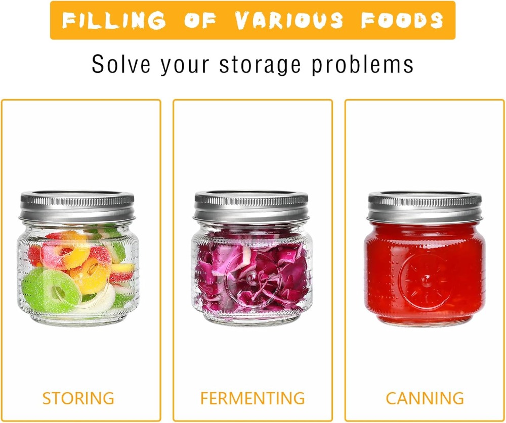 30 عبوة من برطمانات ماسون سعة  - مراجعة Mason Jar 8Oz وسعره