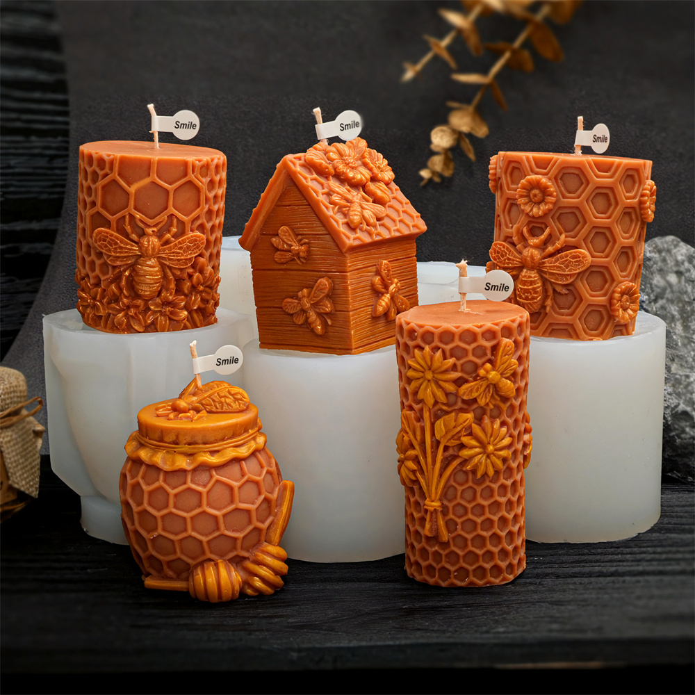 العسل عمود قالب شمع خلية النحل - مراجعة Candle Supplies Jars وسعره