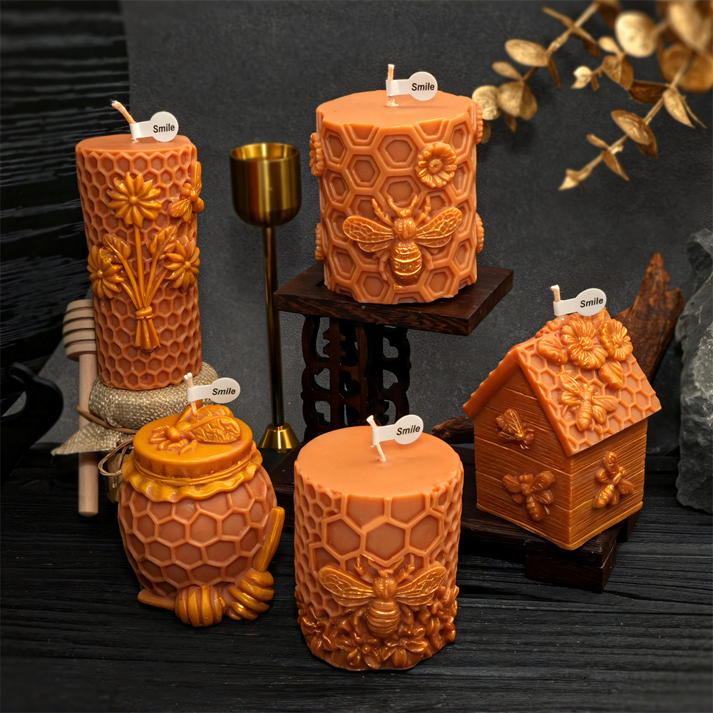 العسل عمود قالب شمع خلية النحل - مراجعة Candle Supplies Jars وسعره