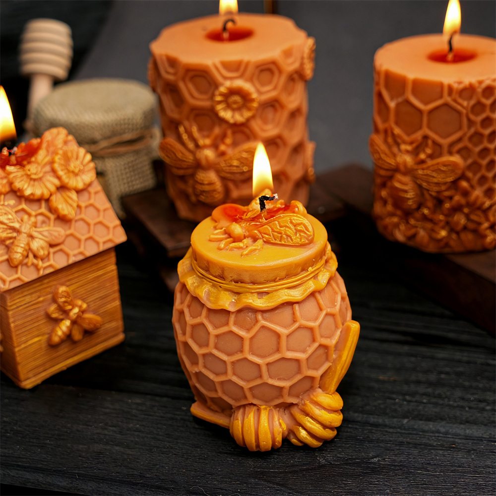 العسل عمود قالب شمع خلية النحل - مراجعة Candle Supplies Jars وسعره