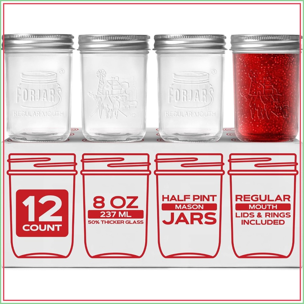 برطمانات ماسون فاخرة سعة 8 أون - مراجعة Mason Jar 8Oz وسعره