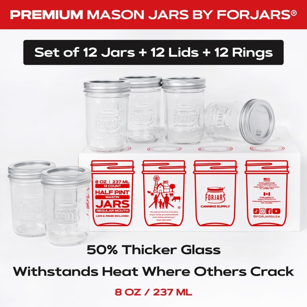 برطمانات ماسون فاخرة سعة 8 أون - مراجعة Mason Jar 8Oz وسعره