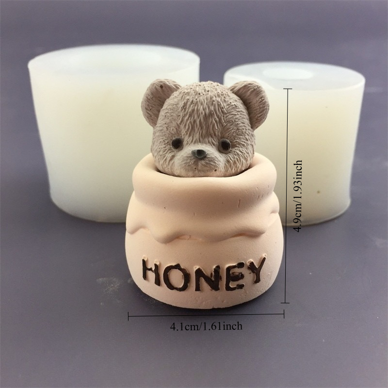 قالب سيليكون على شكل دب لطيف ل - مراجعة Candle Supplies Jars وسعره
