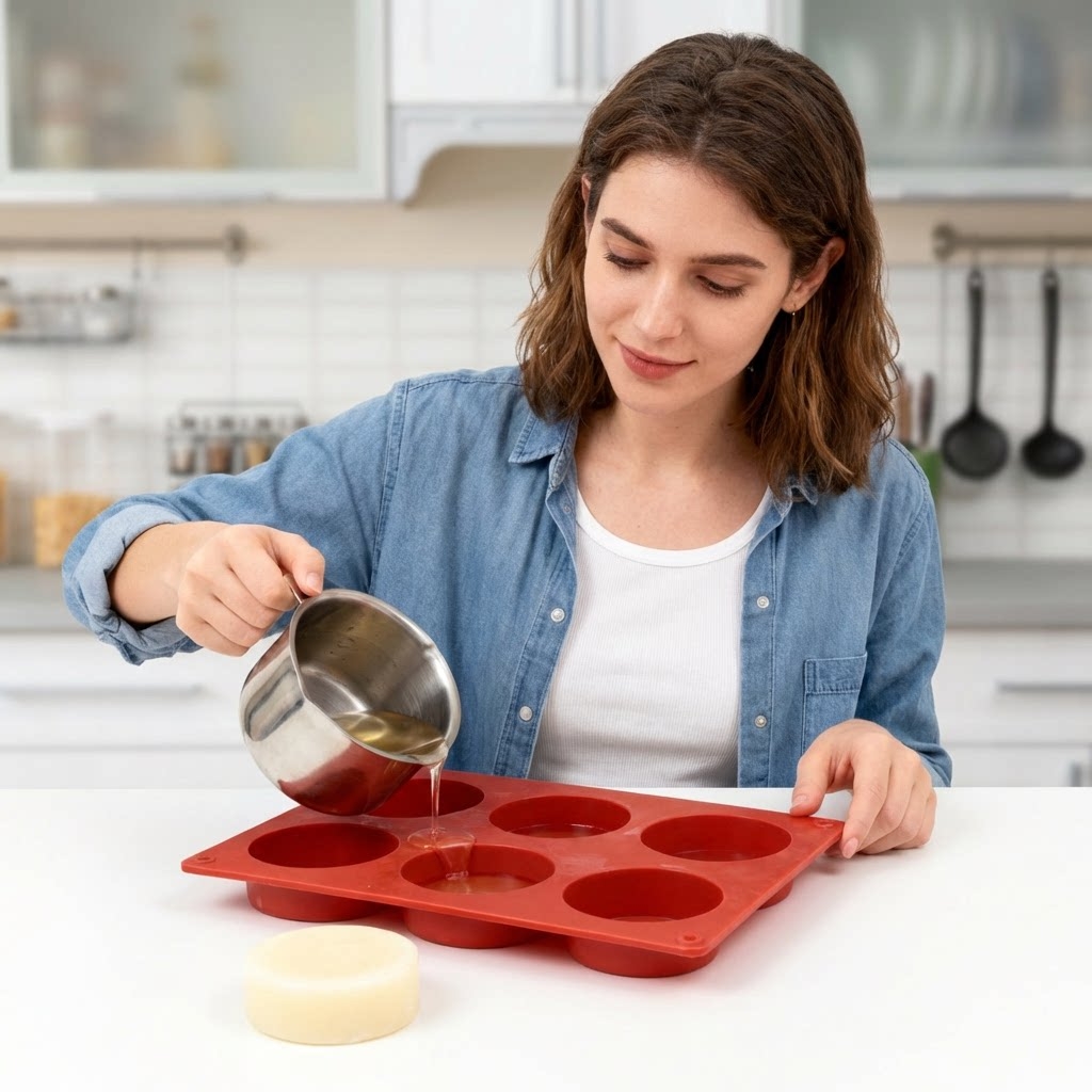 قالب صابون سيليكون دائري، أداة - مراجعة Candle Making Supplies For Beginners وسعره